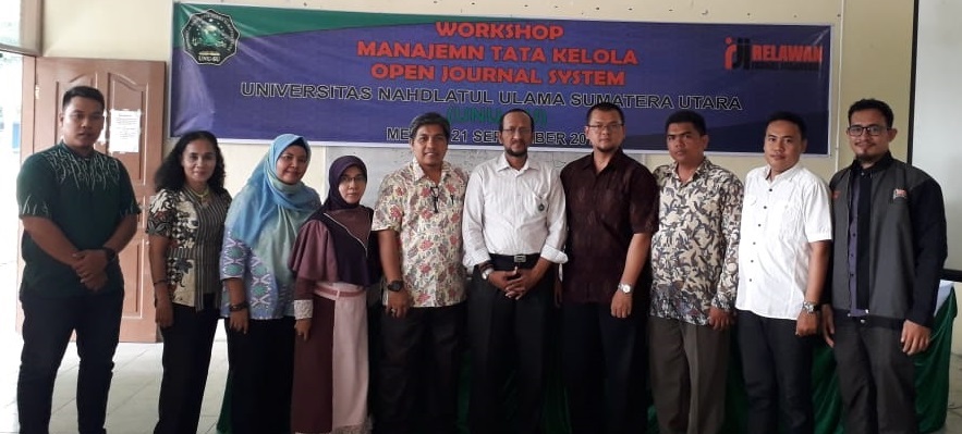 Universitas Nahdlatul Ulama Sumatera Utara Bekerjasama Dengan Relawan Jurnal Indonesia Gelar Workshop Tata Kelola OJS